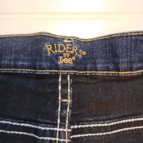 Riders by Lee Womens 16P Classic Fit Straight Leg Jeans Dark Wash Mid Rise - Picture 9 of 9